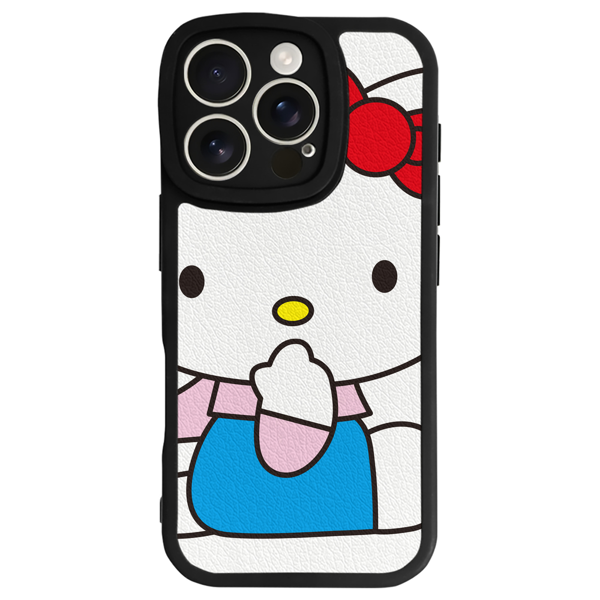 （画像用） Hello Kitty ハローキティ 【iPhone 16シリーズ対応】シリコンスマホケース（レザー調） 材質：シリコン